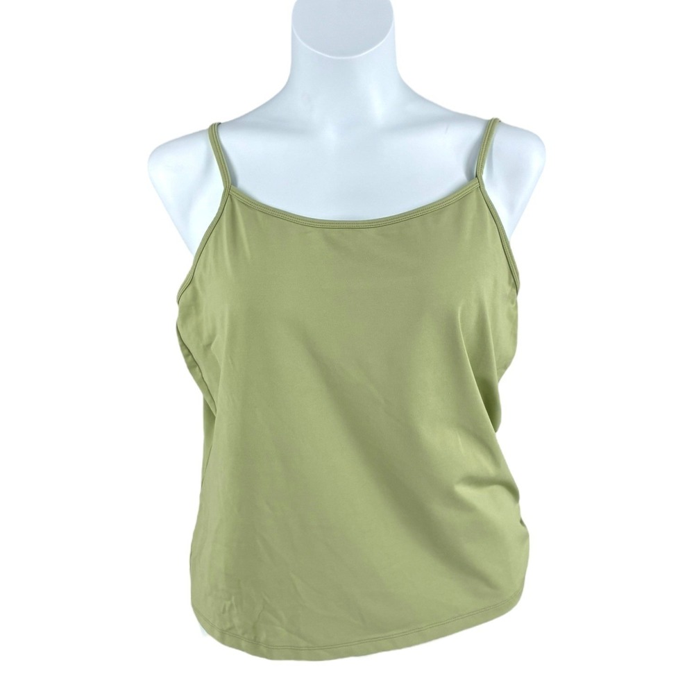 Lane Bryant Green Camisole Tank Top 14/16 Adjustable Spaghetti Straps Stretch